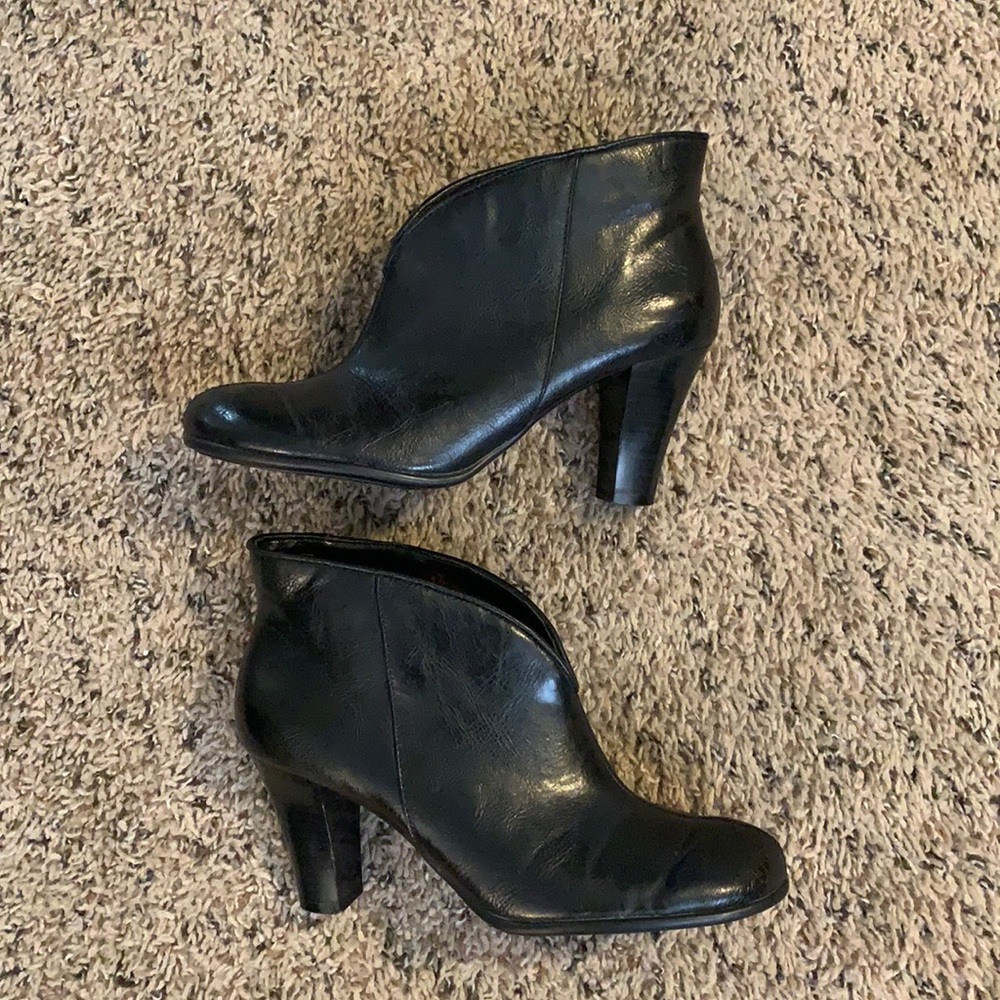 aerosoles winterstrole black ankle boots 7.5